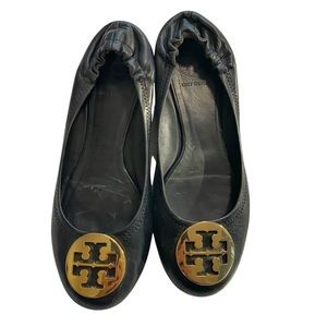 Tory Burch Reva Flats Gold Logo